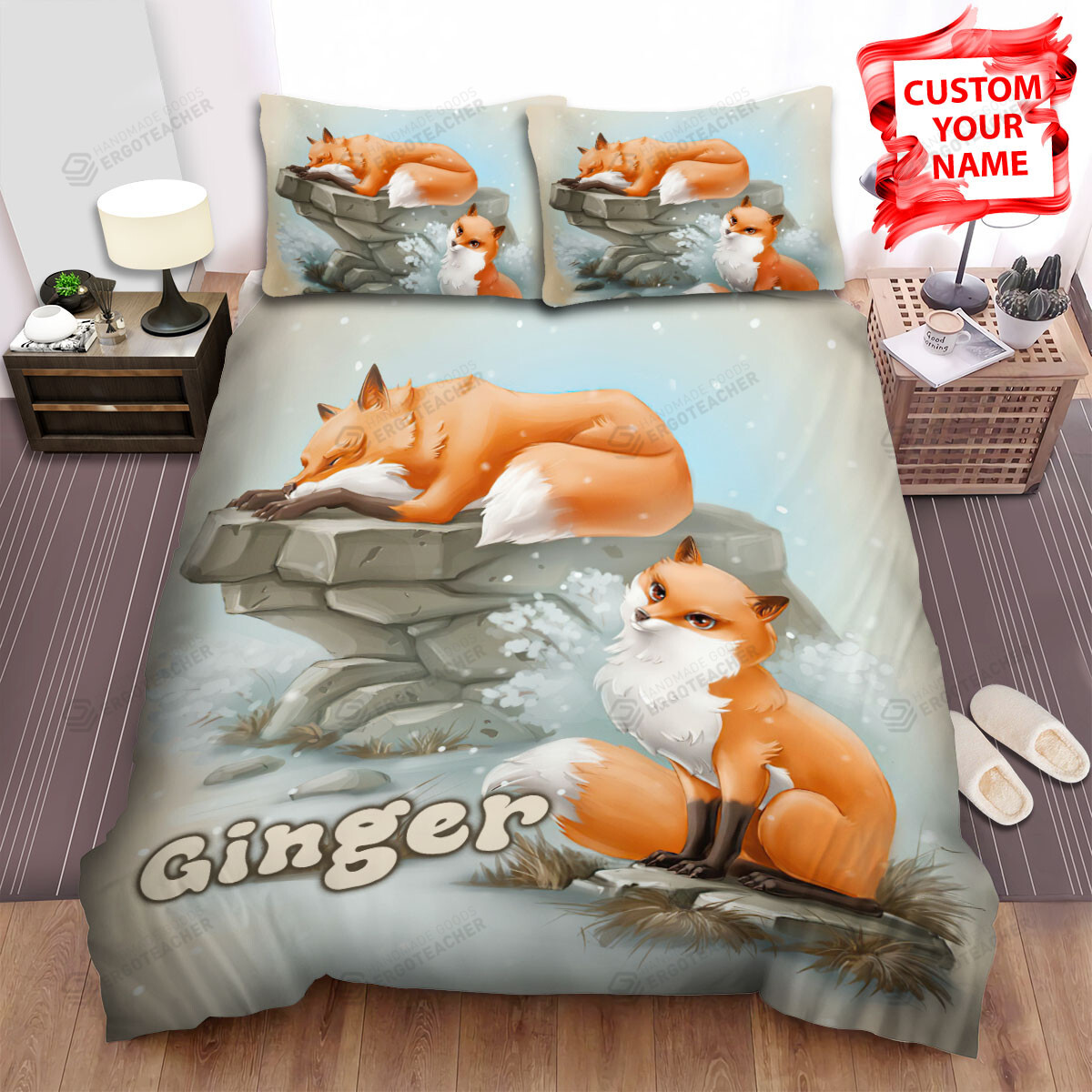 Personalized The Fox Sleeping On The Cliff Bed Sheets Spread Duvet Cover Bedding Sets