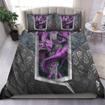 Purple & Silver Dragon Art Quilt Bedding Set MT0602-06
