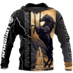Black Stallion Arabian Horse 3D All Over Printed Shirt MT0902-24