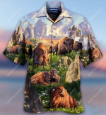 American Bison at Sunrise Hawaiian Shirt MT0903-02-HW