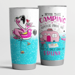 Camping flamingo - Stainless steel tumbler