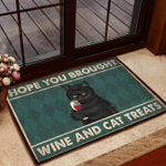 Hope You Brought Wine And Cat Treats All Over Printing Doormat MT2903-02