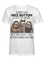 Sloth Bite Me Button Classic T-Shirt AT1504-06