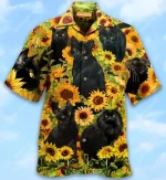 Brilliant And Peacefull Sunflower Garden And Cats Hawaiian Shirt AT1704-05