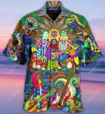 Life Is Too Short For Bad Vibes, Man Hippie Guitar Hawaiian Shirt AT2004-09
