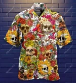 Day Of The Dead Flower Skull Hawaiian Shirt AT2104-04