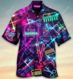 Look Into Neon Barber Shop Hawaiian Shirt AT2104-06