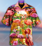 Romantic Sunset With Flamingo Hawaiian Shirt AT2404-09