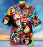 Colorful Chimpanzee Hawaiian Shirt AT1505-01
