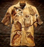 Vintage Wise Owl Hawaiian Shirt AT1505-06