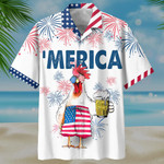 Famille - Chicken Beer Independence Day Hawaiian Shirt  AT1806-03