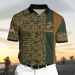 Premium U.S Marine 3D Polo All Over Printed AT2106-06