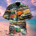 NEVER TOO OLD TO PLAY WITH TRAIN HAWAIIAN SHIRT  AT2906-20