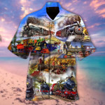 IT'S BETTER TO TRAVEL WELL THAN TO ARRIVE TRAIN HAWAIIAN SHIRT  AT0807-05