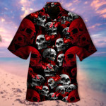 Red Skull Smoke Hawaiian Shirt   AT0907-12