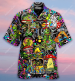 Magic Mushroom Alien Trippy Shroom Hawaiian Shirt  AT1007-06