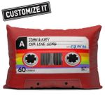 CASSETTE TAPE RED - THROW PILLOW- AT2207-02