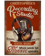 Personalized Guitar Where Words Fail Vertical Poster LH2307-6