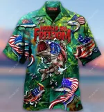 Patriotic Fishing Hooked On Freedom Hawaiian Shirt 2508-01