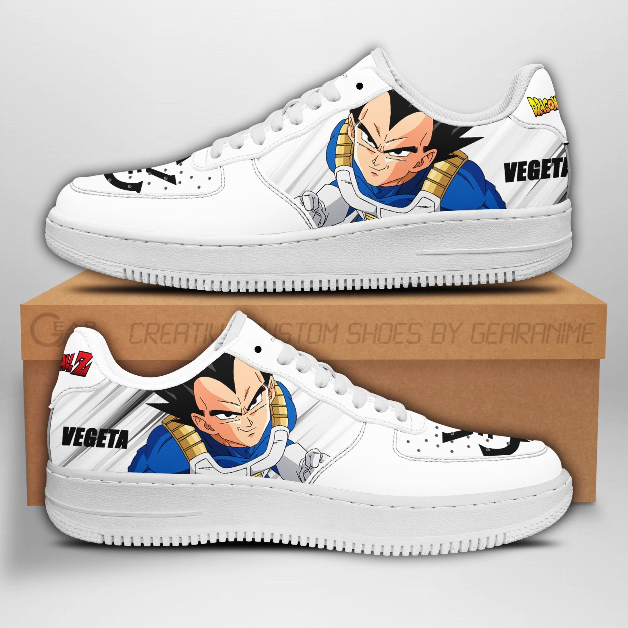 NEW Vegeta Dragon Ball Z White Nike Air Force Sneaker 1