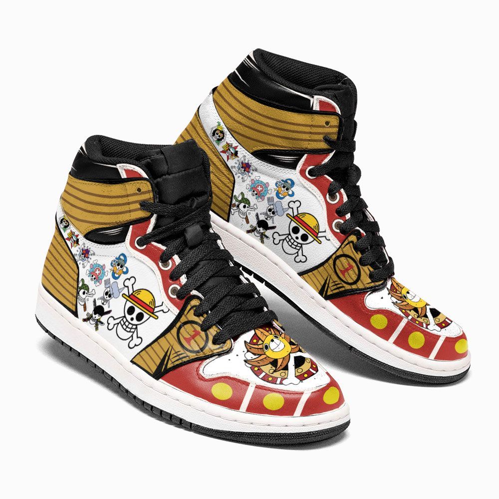 NEW One Piece Straw Hat Pirates Jolly Rogers Symbol High Top Air Jordan Shoes2