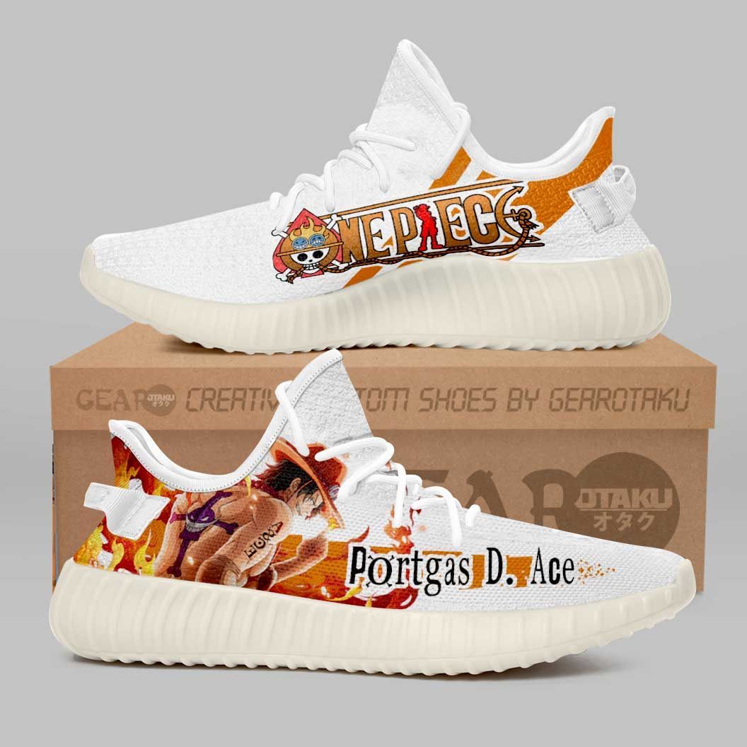HOT Portgas D Ace One Piece Anime Yeezy Sneaker 1