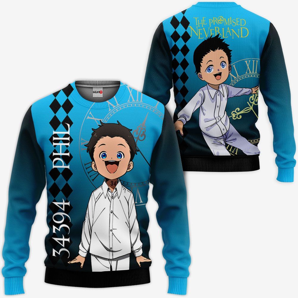NEW The Promised Neverland Phil Anime Full Printed 3D Sweater, Hoodie2