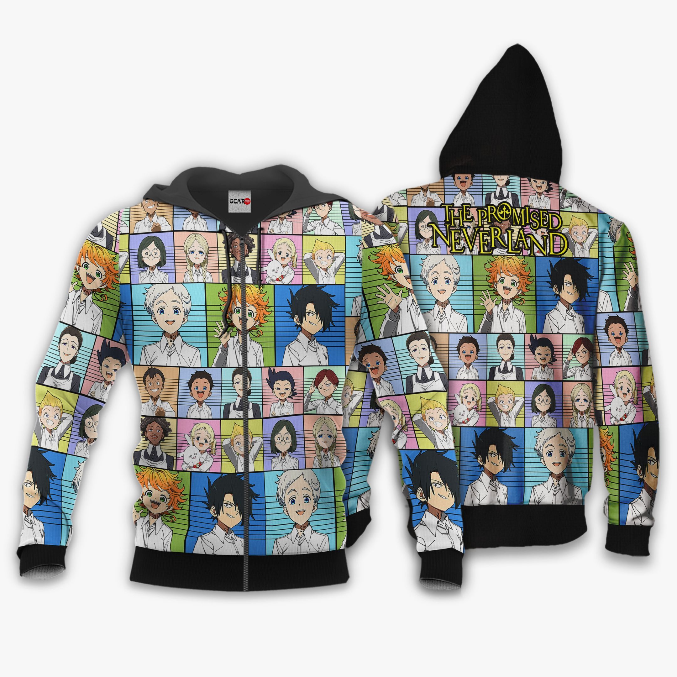 NEW The Promised Neverland Characters Anime Full Printed 3D Sweater, Hoodie1