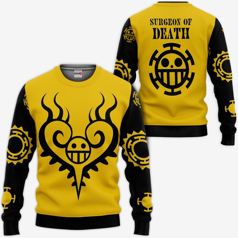 NEW Trafalgar D. Water Law Surgeon of Death One Piece Anime Full Printed 3D Sweater, Hoodie2