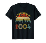 Retro Epic Since April 2004 15th Birthday 15 Yrs Old Tee