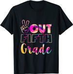 Peace Out Fifth 5th Grade Last Day School Graduation T-Shirt