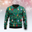 Musical Sweater - Awesome Electric Guitar Hohoho Ugly Christmas Sweater