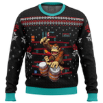 Music Sweater - Donkey Kong Drums Ugly Christmas Sweater For Drum Lover