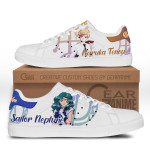 Sailor Neptune And Sailor Uranus Skate Sneakers Custom Sailor Anime Shoes