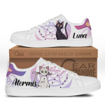 Artemis And Luna Skate Sneakers Custom Sailor Anime Shoes