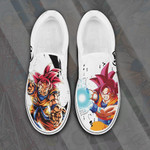Goku God Slip On Sneakers Canvas Dragon Ball Custom Anime Shoes