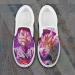 Goku Black Rose Slip On Sneakers Canvas Dragon Ball Custom Anime Shoes