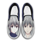 Yuki Sohma Slip On Sneakers Custom Anime Fruit Basket Shoes