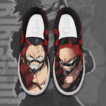 Eijiro Kirishima Red Riot Slip On Sneakers MHA Custom Anime Shoes