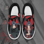 Akatsuki Itachi Slip On Sneakers Custom Anime Shoes
