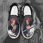 Shank Red Hair Slip On Sneakers One Piece Custom Anime Shoes