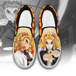 Rengoku Slip On Sneakers Demon Slayer Custom Anime Shoes