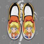 Sailor Venus Slip On Sneakers Sailor Anime Custom Shoes
