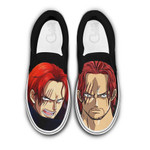 Shanks Red Hair Slip On Sneakers Custom Anime One Piece Shoes