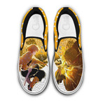 Zenitsu Thunder Slip On Sneakers Custom Demon Slayer Anime Shoes