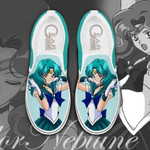 Sailor Neptune Slip On Sneakers Anime Sailor Custom Shoes