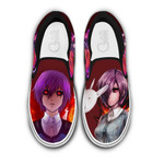 Touka Kirishima Slip On Sneakers Custom Anime Tokyo Ghoul Shoes