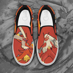 Blaziken Slip On Sneakers Pokemon Custom Anime Shoes