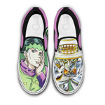 Rohan Kishibe Slip On Sneakers Custom Anime JoJo's Bizarre Adventure Shoes