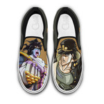 Jotaro Kujo Slip On Sneakers Custom Anime JoJo's Bizarre Adventure Shoes